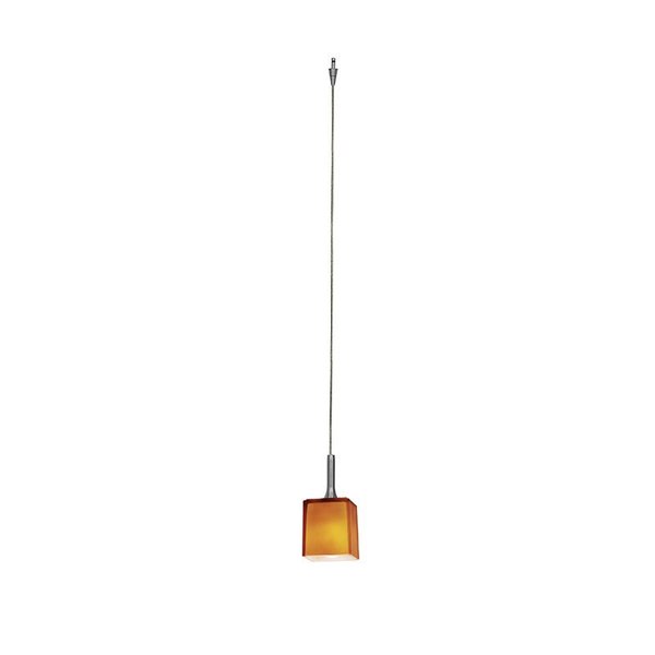 Access Lighting Omega, Pendant Without Canopy, Bronze Finish, Amber Glass 96918-0-BRZ/AMB